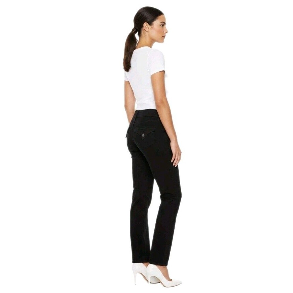 Hudson Jeans Straight Denim Jeans 12/32 Flap Pocket Midrise Slim Fit Black